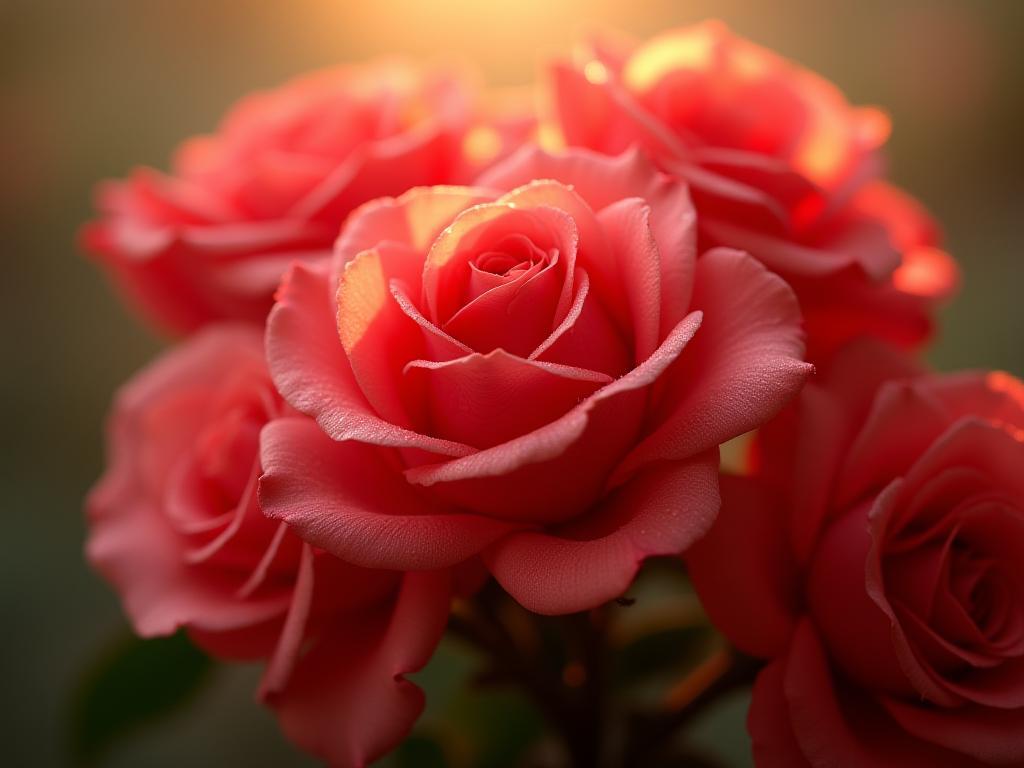 瑞々しいバラのブーケ